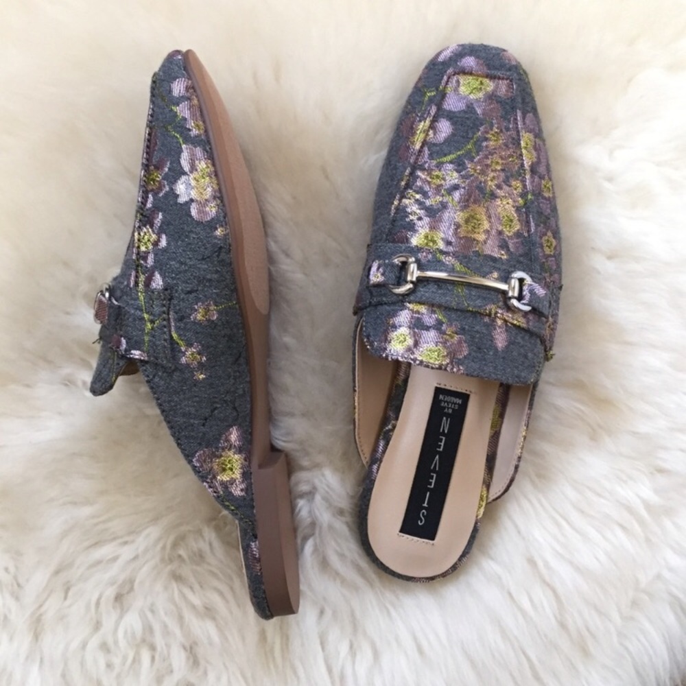 Steven By Steve Madden Floral Rilee Slip-On Mules - Picture 3 of 7